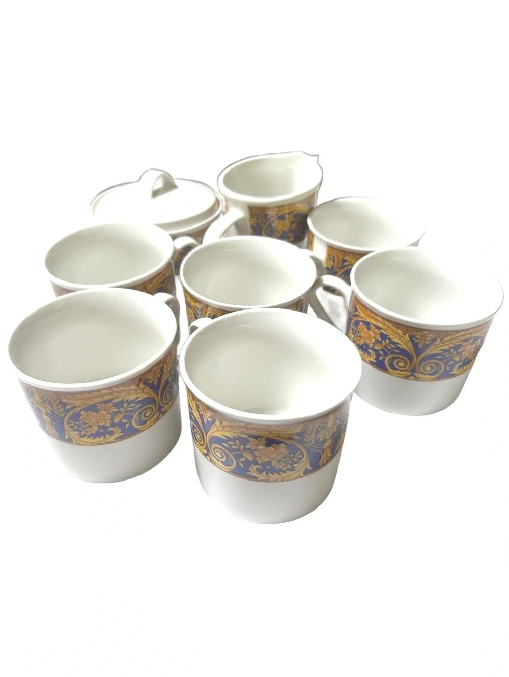 Lynns Fine China Coffee/Tea Set with Creamer and Sugar Bowl